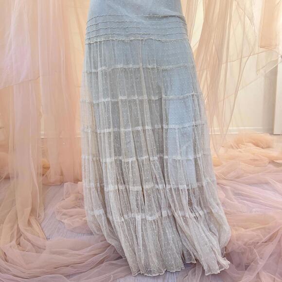 incredible 1930s swiss dot net gown - Picture 5 of 7